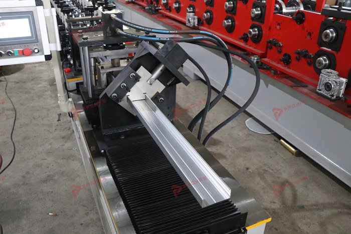 PROMAX steel stud forming machine with custom C profile tooling and cutting options