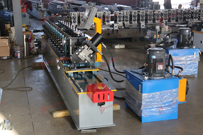 PROMAX C stud making machine with custom roll forming tooling for metal framing profiles