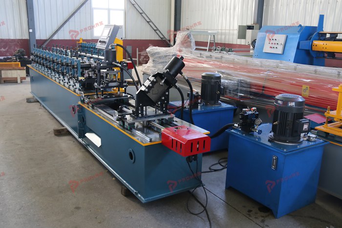 Customized roller forming section for PROMAX metal stud manufacturing equipment