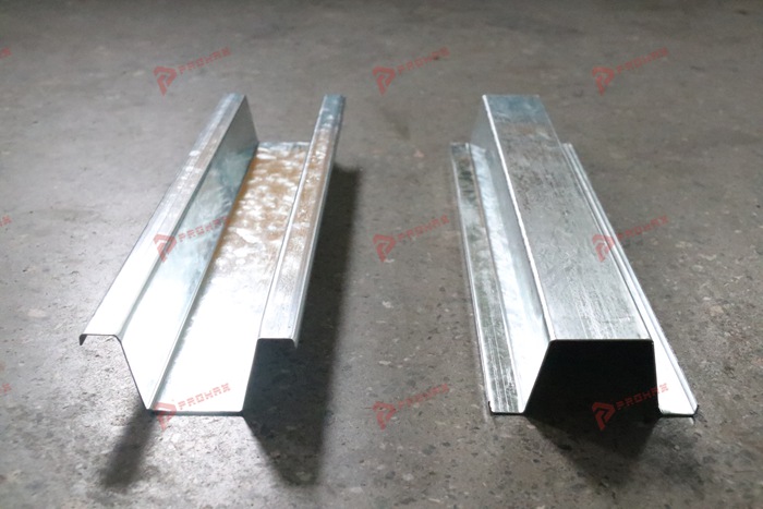 Omega channel roll forming machine for continuous metal profile production
