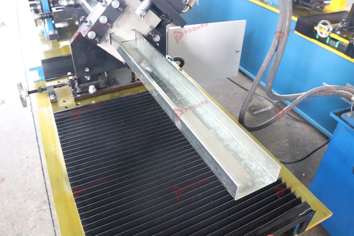 C channel roll forming machine designed for metal stud profile manufacturing