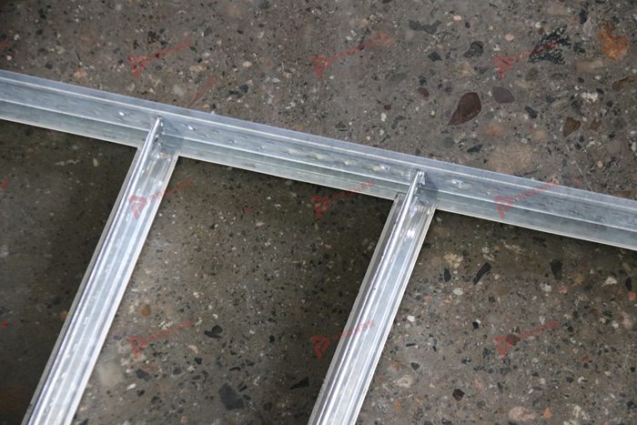 T grid roll forming line for manufacturing suspended ceiling cross tee profiles